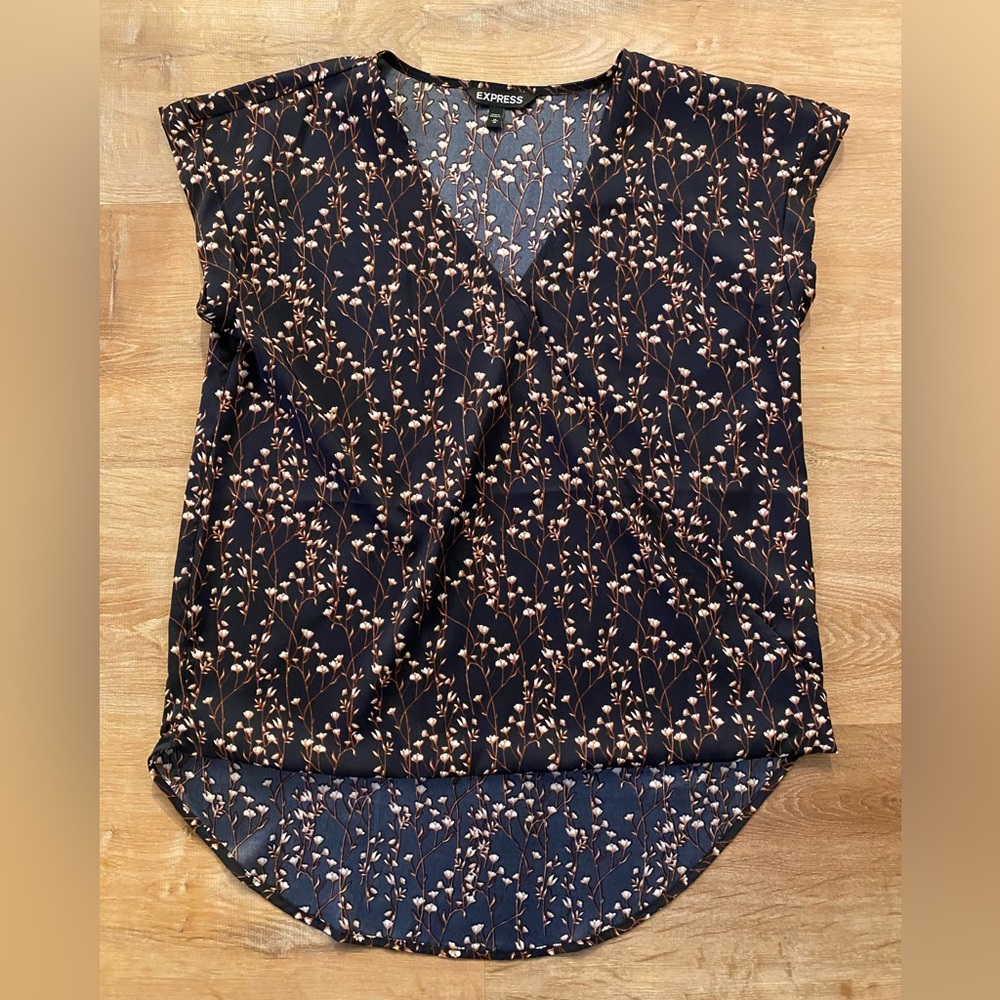 Floral Blouse with faux wrap